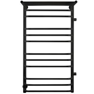 Полотенцесушитель водяной Indigo Brace LBCW100-50PBRR-б/п-60 с полкой 100x50 см чёрный муар